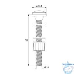 Арматура смывная, 1-ур, боковой подвод, тип А, IDDIS, F012400-0005