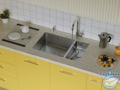 Кухонная мойка Omoikiri Taki 69-2-U/IF-IN-L Side нержавеющая сталь