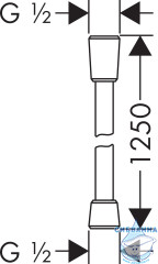 Душевой шланг Hansgrohe 125 см 28272700 (матовый белый )