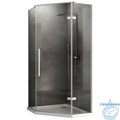 Душевое ограждение ABBER Ewiges Wasser AG05100 100x100 профиль хром, стекло прозрачный (без поддона)