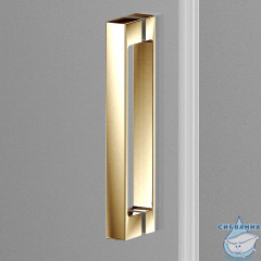 Душевое ограждение Vincea Alpha 120x90 профиль брашированное золото, стекло прозрачное VSR-3AL9012CLG