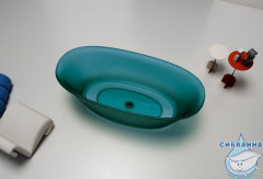 Ванна из полиэфирной смолы ABBER Kristall 170х75 AT9707Aquamarin бирюзовая
