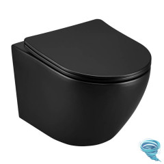 Унитаз подвесной безободковый Calypso CS46UQ-MB-OK с сиденьем Soft Close (микролифт)