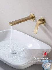 Смеситель для раковины встраиваемый Raglo R07.11.03 (сатин золотой)