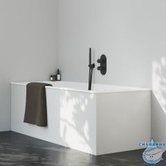 Встраиваемый смеситель для ванны Ravak Espirit X070286 (черный матовый)