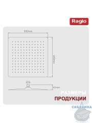 Верхний душ Raglo 300 R451.55.09 (графит)