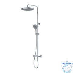 Душевая система с тропическим душем,  изливом и термостатом, глянцевый хром, Duna, IDDIS, DUNSBSTi06
