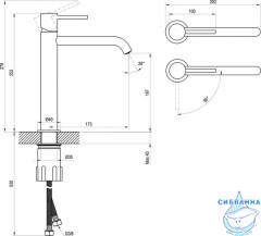 Смеситель для раковины Ravak Espirit X070401 (графит)