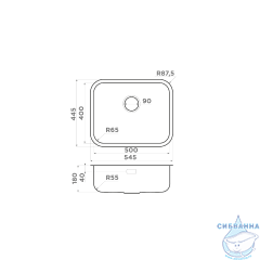 Кухонная мойка Omoikiri Omi 54-U/I IN 4993488 нержавеющая сталь