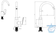 Смеситель кухни Aquatek Вега AQ1082MB (черный матовый)