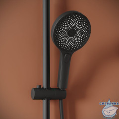 Смеситель для ванны с верхним душем, черный матовый, SpaHome, IDDIS, SPABLBTi06