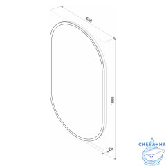 Зеркало Calypso Delight Led 55x100 с подсветкой ЗЛП458