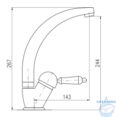 Смеситель для раковины RavSlezak Лабе L506.5/3 (без донного клапана)