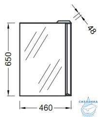 Зеркало Jacob Delafon Reve 46 с подстветкой EB581-NF