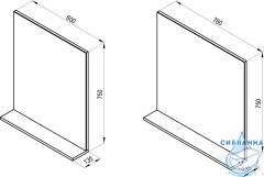 Зеркало Ravak Rosa II 76 X000001298