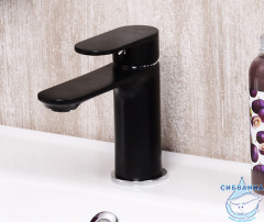 Смеситель для раковины Wasserkraft Elbe 7403 (без донного клапана)(черный)