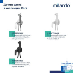 Встраиваемый смеситель с гигиеническим душем, графит, Rora, Milardo, RORGMR0M08