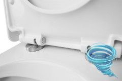 Унитаз напольный со смывом торнадо Azario Quadro с бачком и сиденьем Soft Close (микролифт) AZ-2175 UQ1