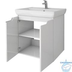 Тумба Dreja Q Plus (D) 65 белый глянец с раковиной Dreja Q 70