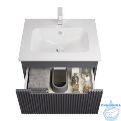 Тумба Dreja Euphoria 100 с раковиной  Эйфория 100 серый базальт