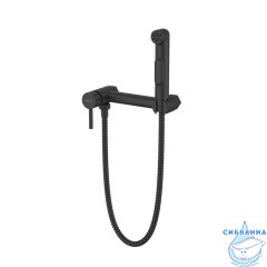 Смеситель с гигиеническим душем на эксцентриках, черный матовый, Tidy, Milardo, TIDBL15M08