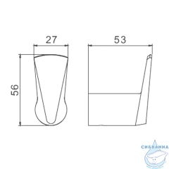 Крючок Raglo R307.05.33 (медь)