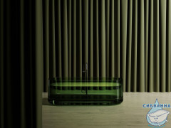 Ванна из полиэфирной смолы ABBER Kristall 170х75 AT9708Emerald зеленая