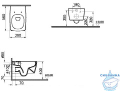  Унитаз подвесной Vitra Metropole 7672B083-0101 (без сиденья)