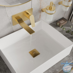 Встраиваемый смеситель для раковины Wasserkraft Aisch 5530 (матовое золото)