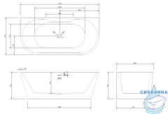 Акриловая ванна Abber 170х80 AB9296-1.7