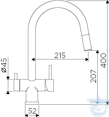 Смеситель для кухни Omoikiri Akita-S-C 4994330 (хром)