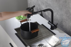 Смеситель для кухни Timo Saona 2346/03FL (черный матовый)