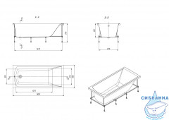 Ванна акриловая Santek Фиджи 180х80 с каркасом