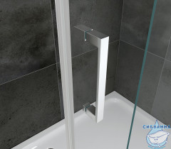 Дверь в нишу ABBER Komfort 120x200 AG93120 профиль хром, стекло прозрачное