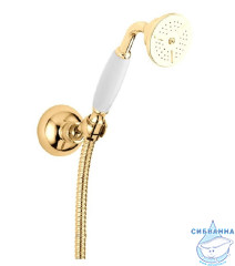 Ручной душ Paffoni Belinda 1 режим ZDUP035GF (золото/белый)