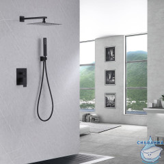 Душевая система Abber Daheim 250 1 режим AF8219B (черный матовый)