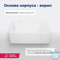 Акриловая ванна Aquanet Vega 190x100 с каркасом