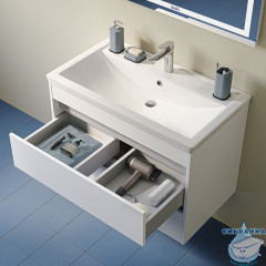 Тумба с умывальником, подвесная, 80 см, белый, Zodiac X, IDDIS, ZDX80W0i95K подходит умыв. 4078000i28