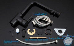 Смеситель для кухни Gappo G4390-10 (черный матовый)