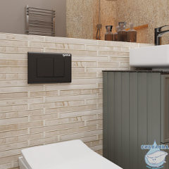 Инсталляция для унитаза Charus CC.300.80.01 с кнопкой смыва Charus Minimalista FP.310.DW.01 черный матовый