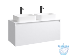 Корпус тумбы под раковину Aqwella Mobi 120 MOB0112W белый глянец