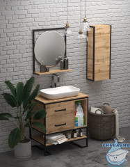 Пенал 1Marka Grunge Loft 35П дуб вотан