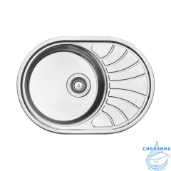 Мойка с сифоном арт. S11UPS0i84, нерж. сталь, шелк, 650*460, Suno S, IDDIS, SUN65SDi77S