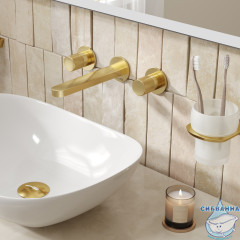 Встраиваемый смеситель для раковины Wasserkraft Schunter 8245 (матовое золото)