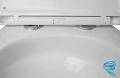 Унитаз подвесной безободковый Azario Grado AZ-001-UQ3 с сиденьем быстросъемным Soft Close (микролифт)