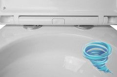 Унитаз подвесной безободковый Azario Grado AZ-0046-UQ3  с сиденьем быстросъемным Soft Close (микролифт)