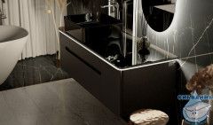 Тумба под раковину Jorno Shine 120 см Shi.01.120/P/A антрацит