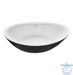 Акриловая ванна Grossman Galaxy GR-1402MB 180x85 с каркасом (белый/черный матовый)