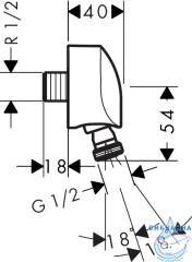 Шланговое подсоединение Hansgrohe FixFit 27505000