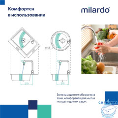 Смеситель для кухни, глянцевый хром, Poli, Milardo, POLSBL0M05